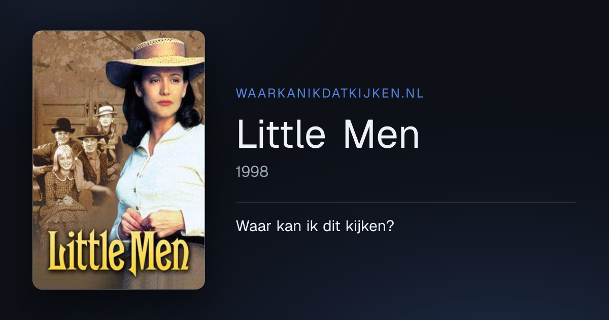 Little Men (1998) kijken — waar te zien in Nederland